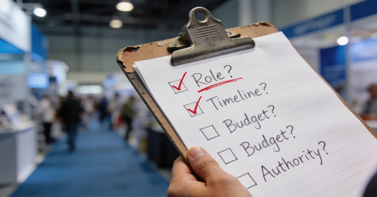 How to qualify a trade show lead in under two minutes How to qualify a trade show lead in under two minutes