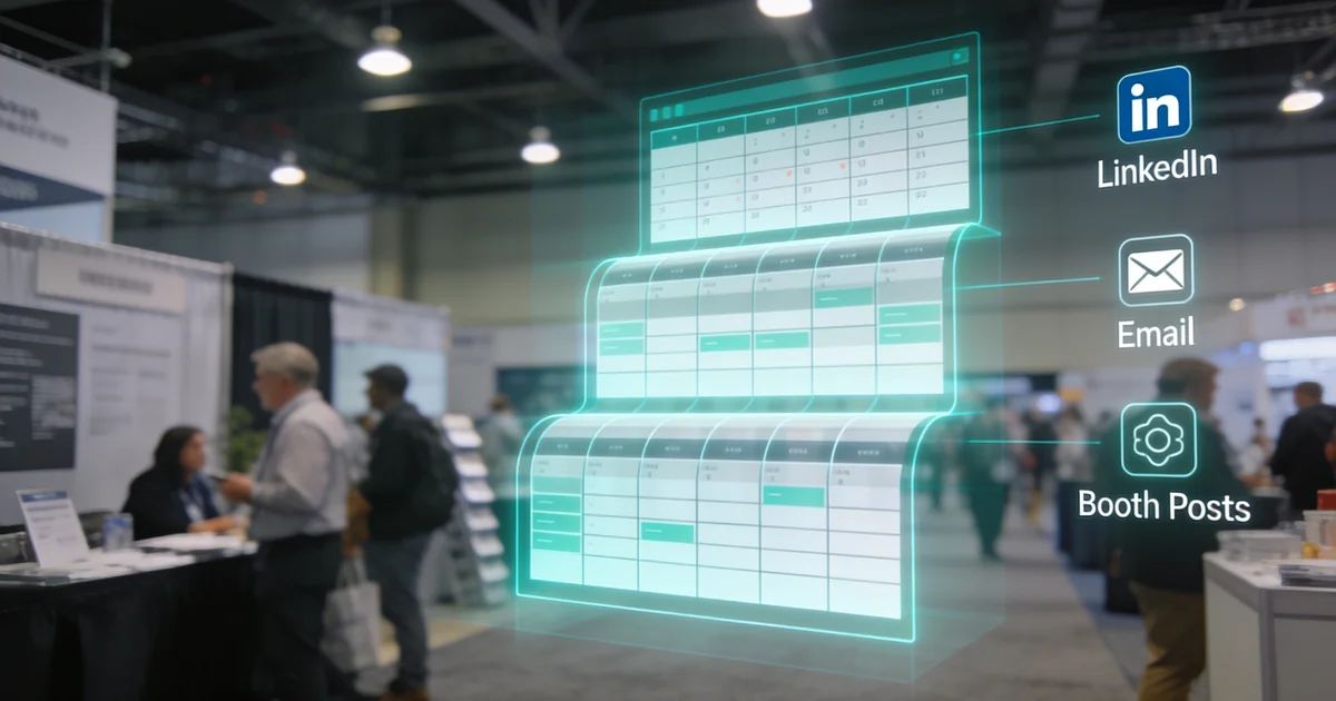 Create one month of trade show content in 15 minutes Create one month of trade show content in 15 minutes