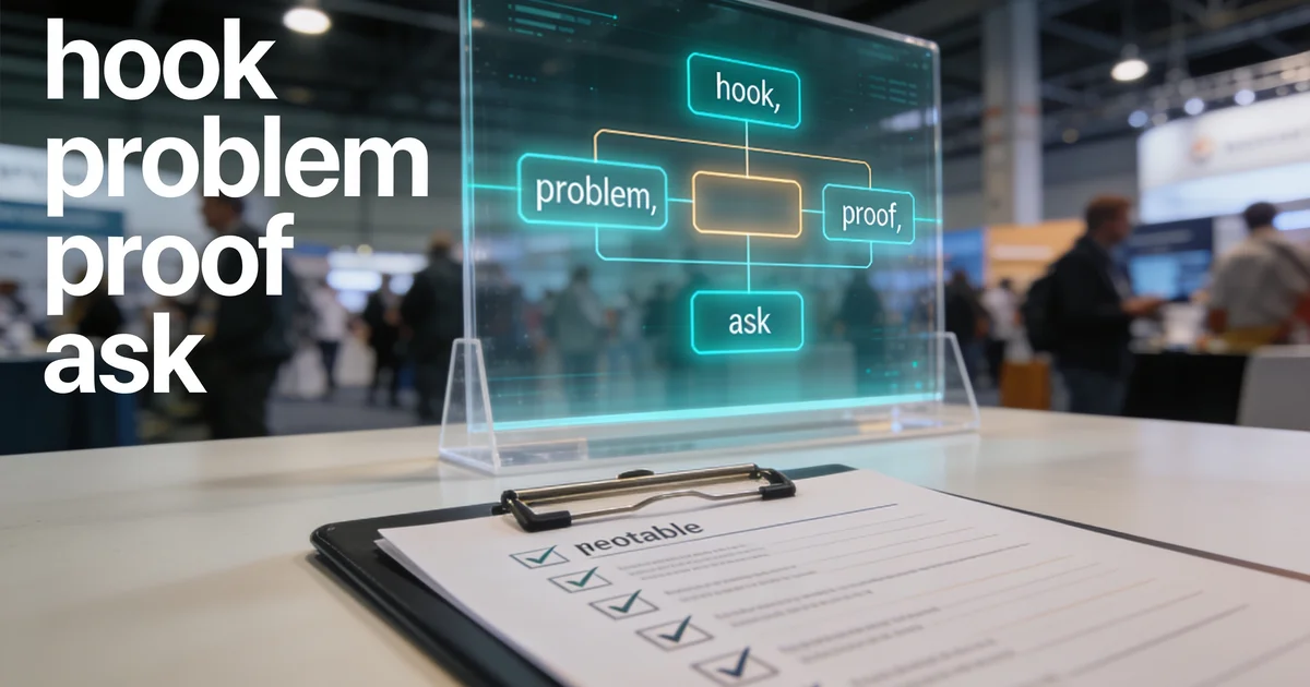 The 30-second booth pitch formula for B2B trade shows The 30-second booth pitch formula for B2B trade shows